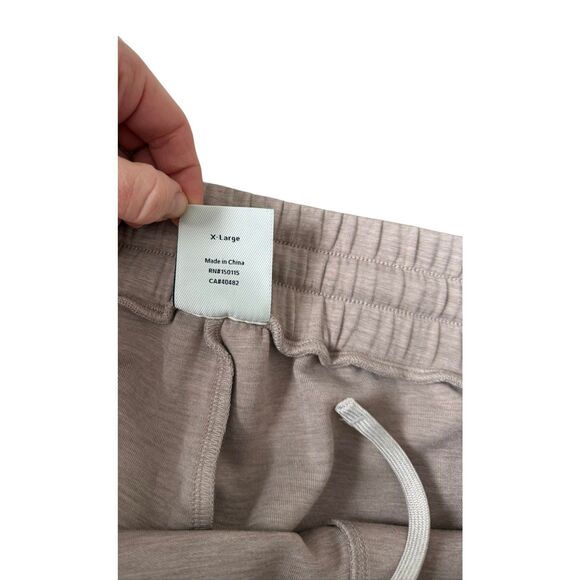 NWOT VARLEY Set Double Soft The Wide Leg Pant 28" Hawley Half Zip Sweat XL Taupe - Picture 8 of 16